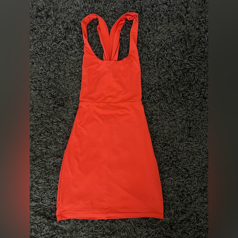 Superdown Red/Orange Racerback Dress
